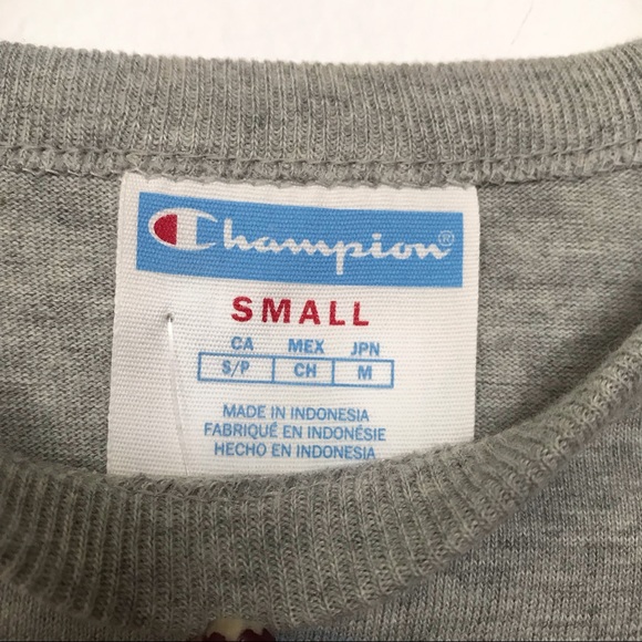 NWT Champion Gray Heritage Tee All Over Logo - Picture 7 of 8